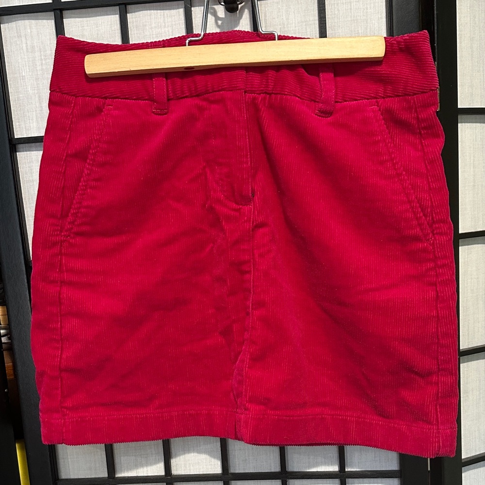 Vineyard Vines Magenta Corduroy Skirt Pockets EUC Preppy Whale Size 0